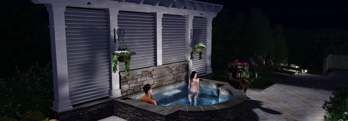 Custom Spa 3D Rendering Northern Virginia