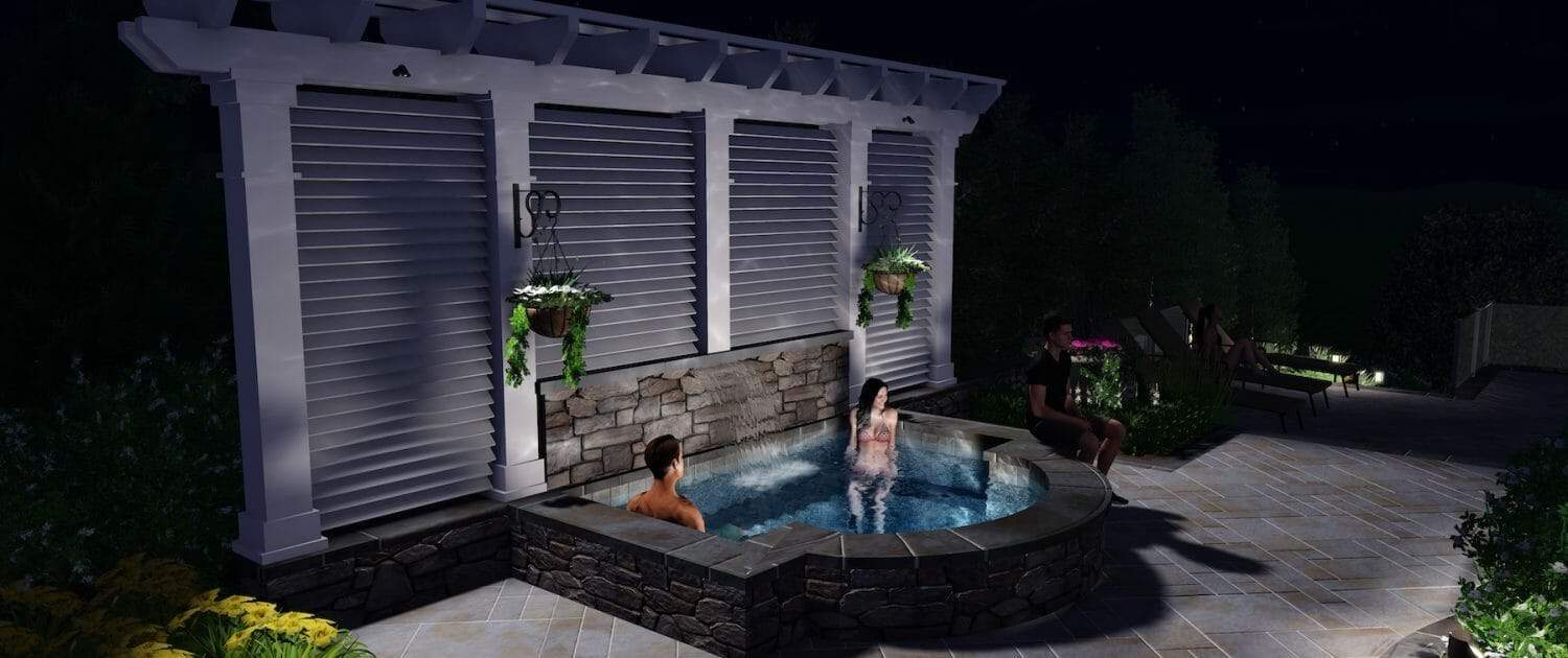 Custom Spa 3D Rendering Northern Virginia