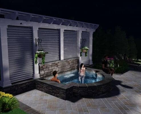 Custom Spa 3D Rendering Northern Virginia